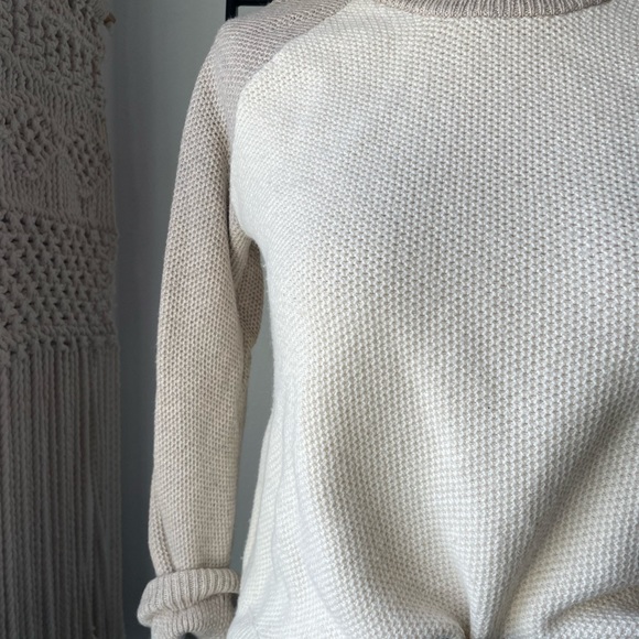 Madewell province cream cross back knit sweater - Picture 5 of 6